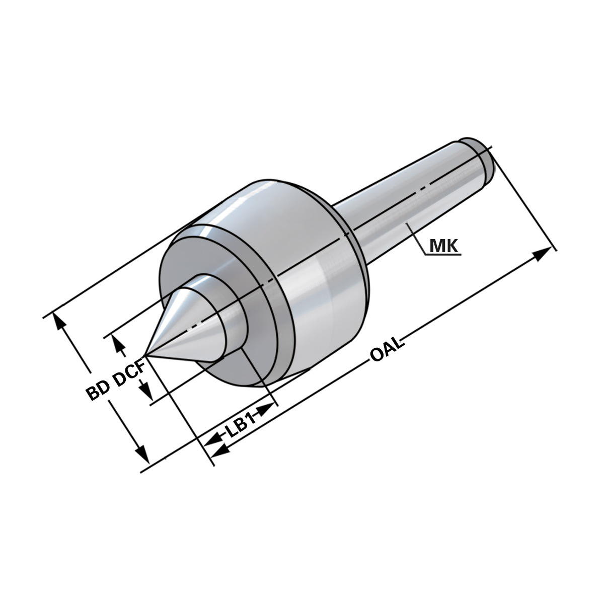 Mitlaufende Drehbankspitze | MK 1 |