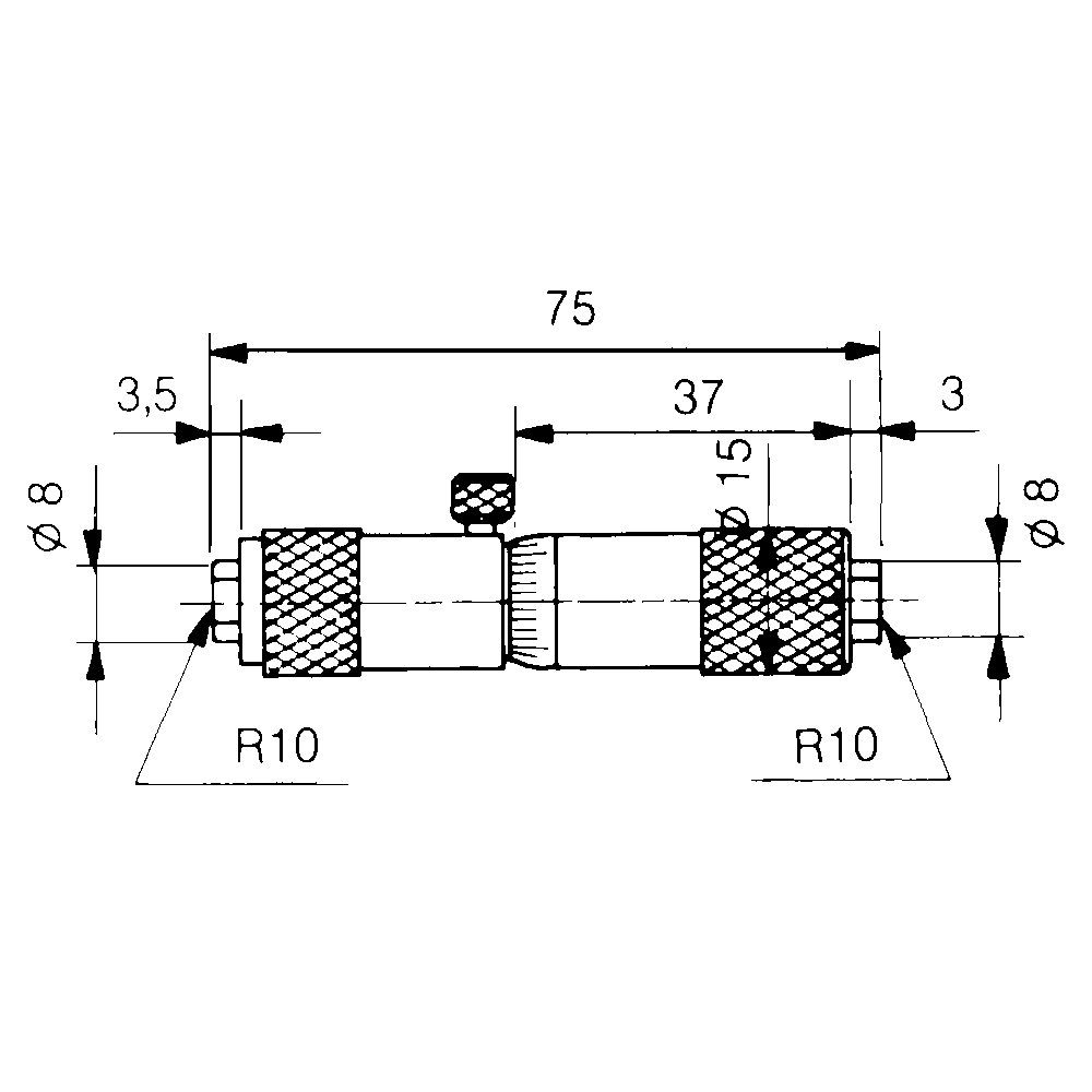 Innenmessschraube 275-300mm (0,01mm) feste Ausführung