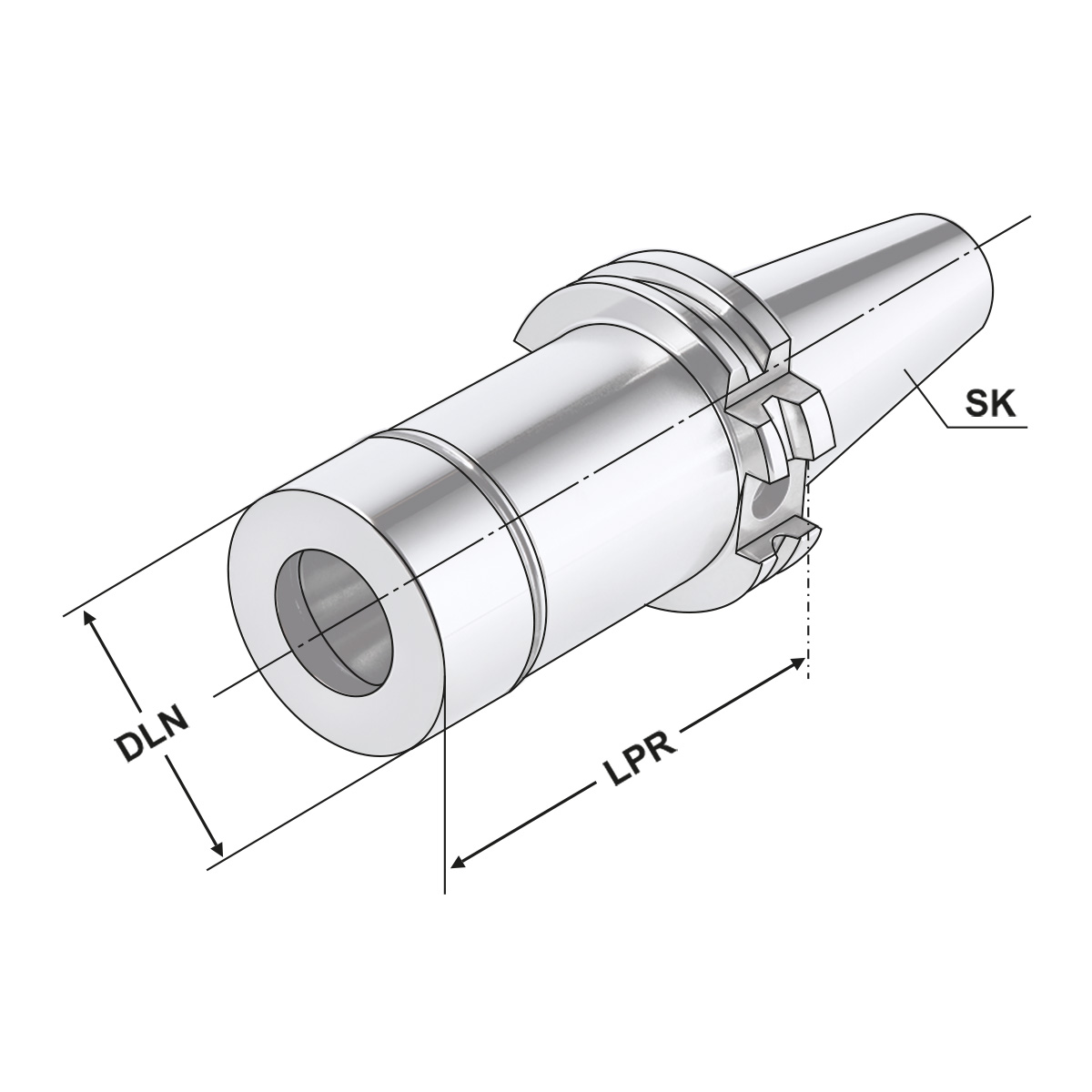 Präzisions-Spannzangenfutter ER SK 50-2/20-70 ER32 DIN 69871 AD