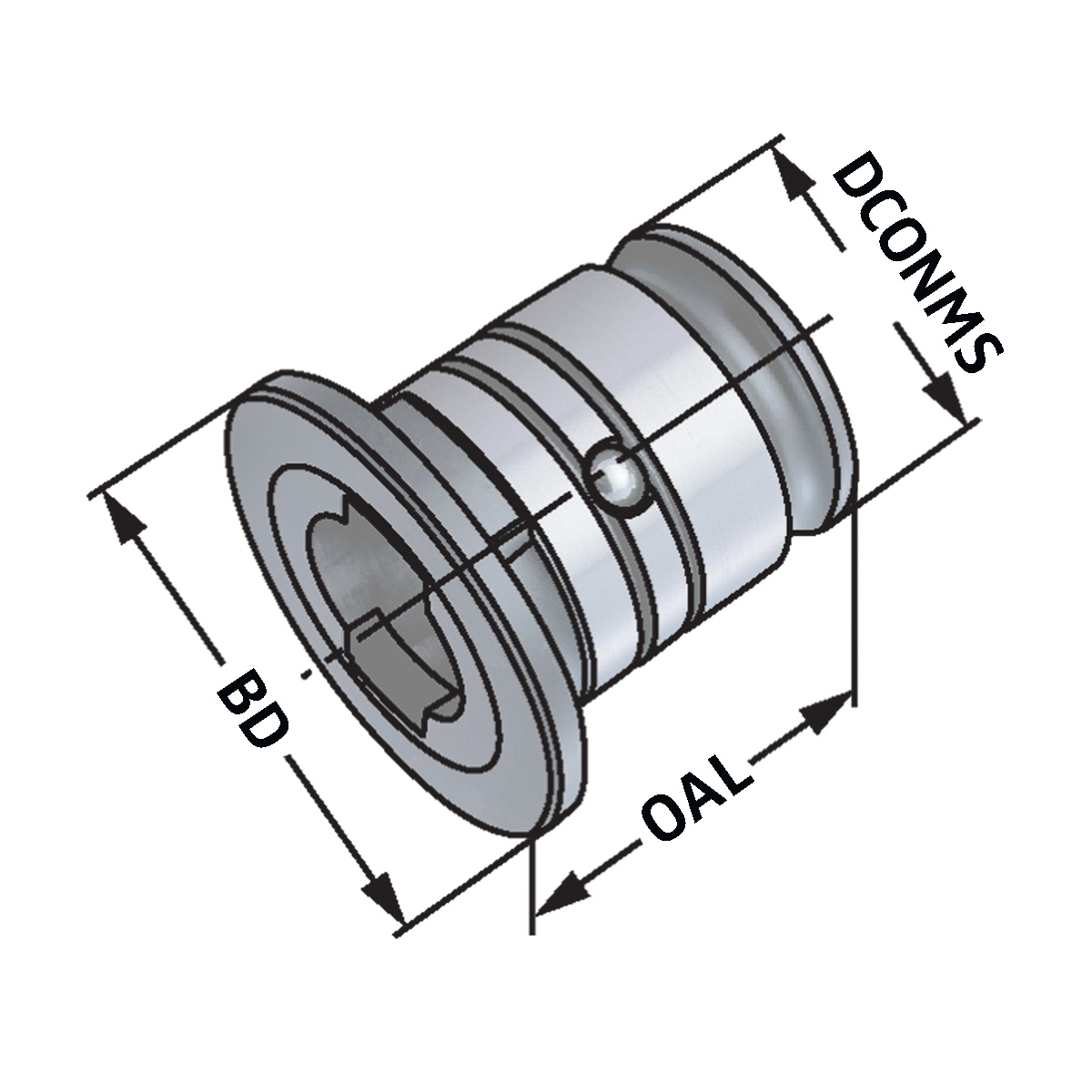 Reduzieradapter für Schnellwechsel-Einsätze Gr. 2 auf Gr. 1