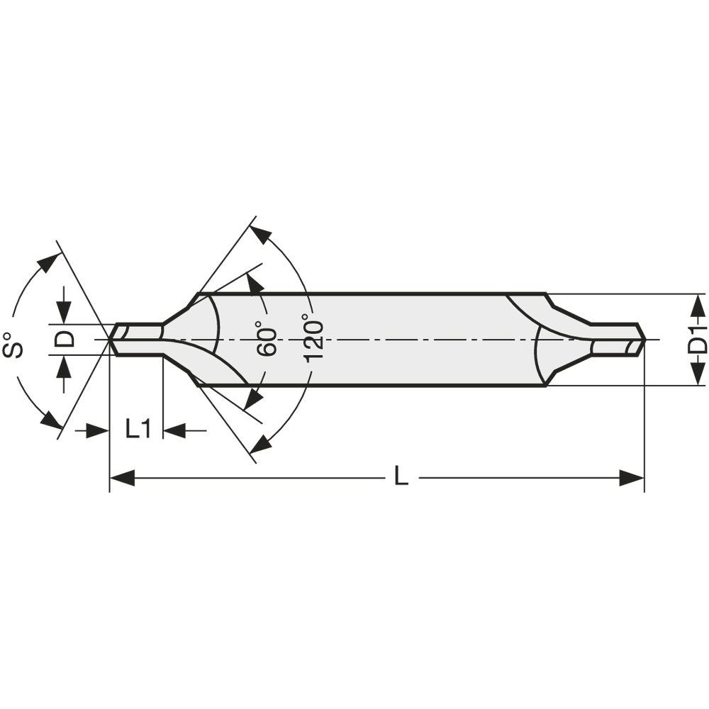 Zentrierbohrer HSS DIN333-B 1mm