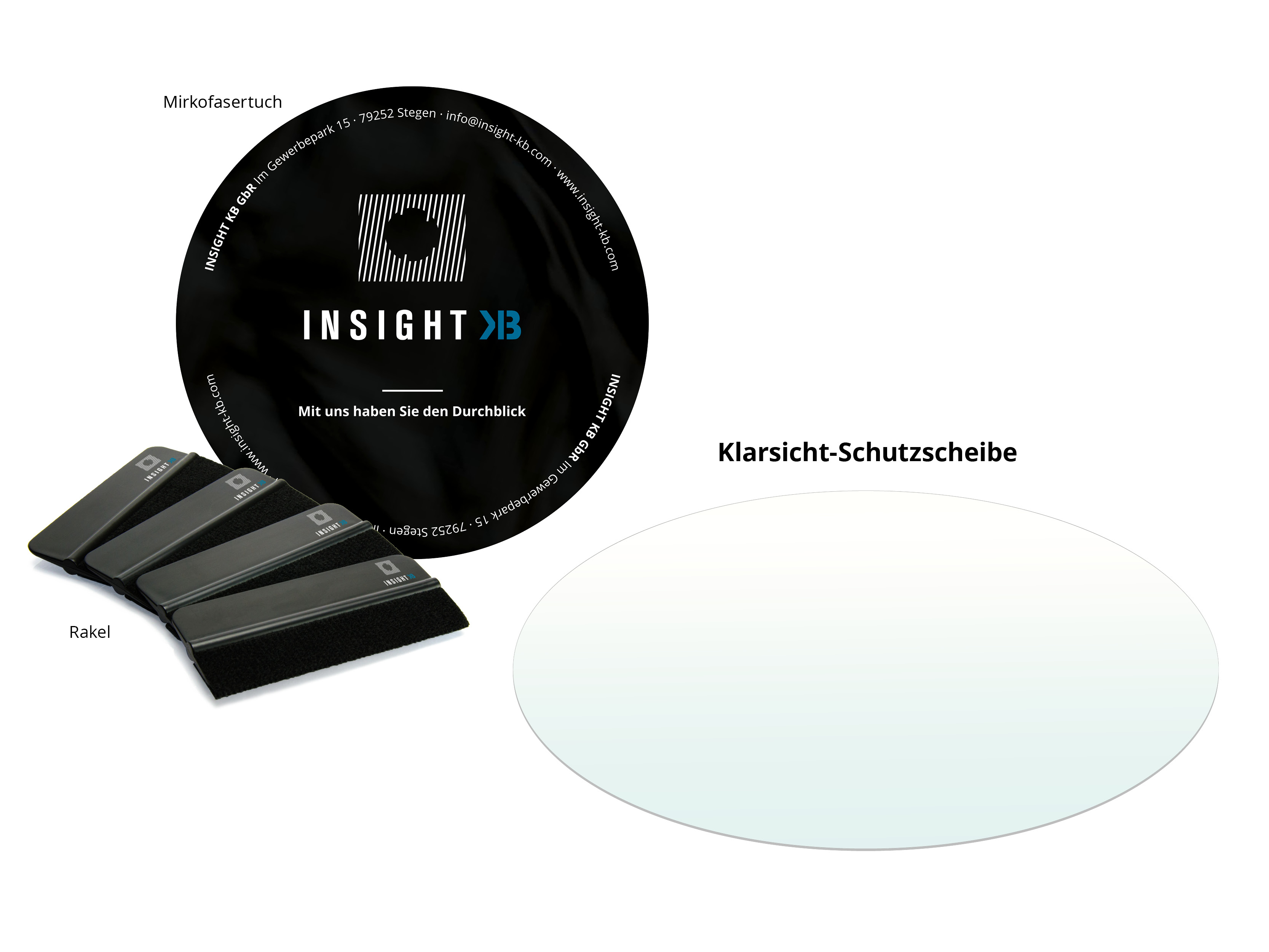 InsightKB Klarsicht-Schutzscheibe V4.0  / D=200mm