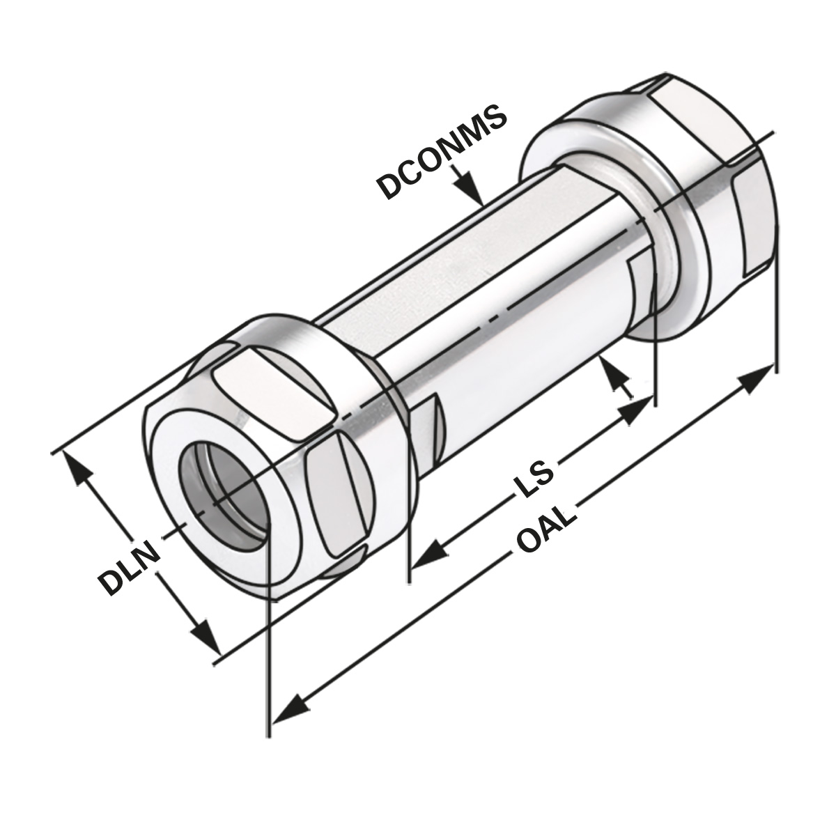 Doppel-Spannzangenhalter ER20-1/13-98  |  Ø = 25